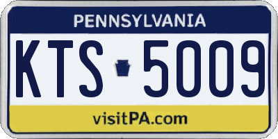 PA license plate KTS5009
