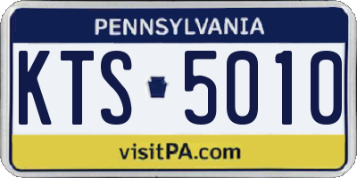 PA license plate KTS5010