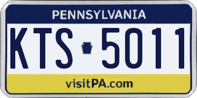 PA license plate KTS5011