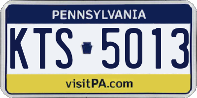 PA license plate KTS5013