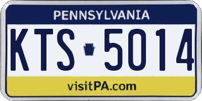 PA license plate KTS5014