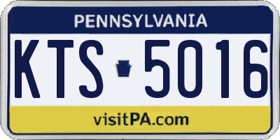 PA license plate KTS5016