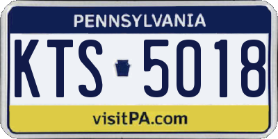 PA license plate KTS5018