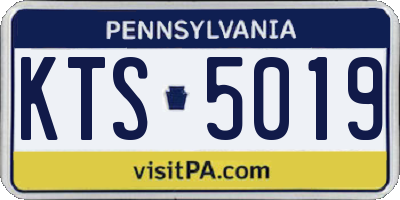 PA license plate KTS5019