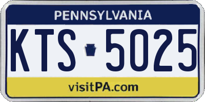 PA license plate KTS5025