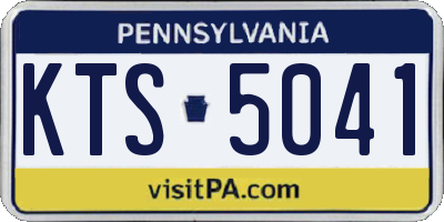 PA license plate KTS5041