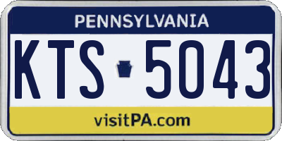 PA license plate KTS5043
