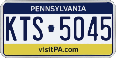 PA license plate KTS5045