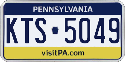 PA license plate KTS5049