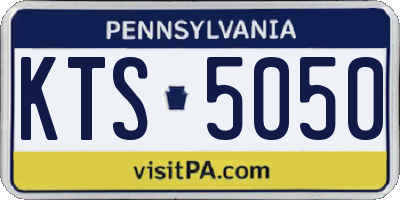 PA license plate KTS5050