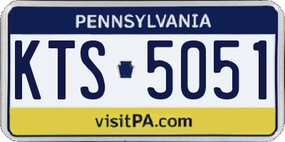 PA license plate KTS5051