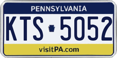 PA license plate KTS5052