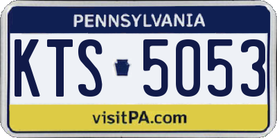 PA license plate KTS5053