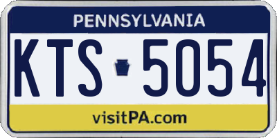 PA license plate KTS5054