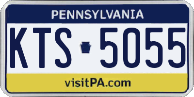 PA license plate KTS5055