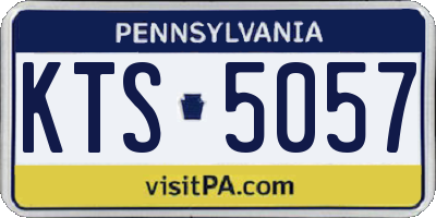 PA license plate KTS5057