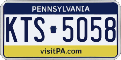 PA license plate KTS5058
