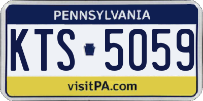 PA license plate KTS5059