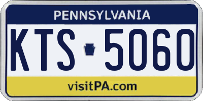 PA license plate KTS5060