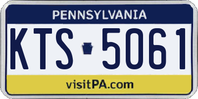 PA license plate KTS5061
