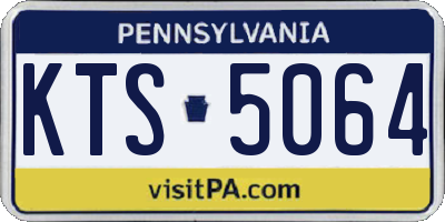PA license plate KTS5064