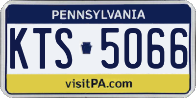 PA license plate KTS5066
