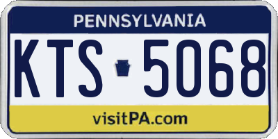 PA license plate KTS5068