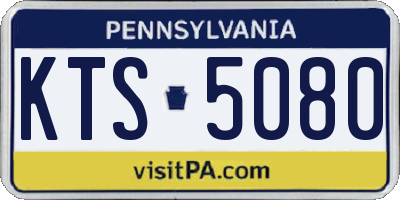 PA license plate KTS5080