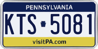 PA license plate KTS5081