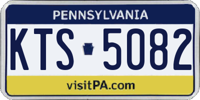 PA license plate KTS5082
