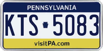 PA license plate KTS5083