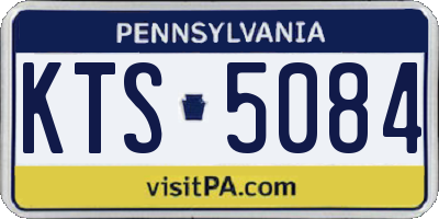 PA license plate KTS5084