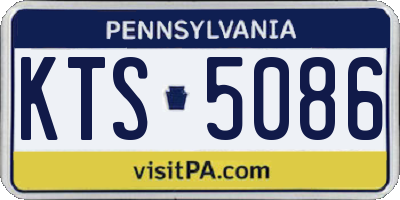 PA license plate KTS5086