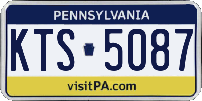 PA license plate KTS5087