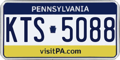 PA license plate KTS5088