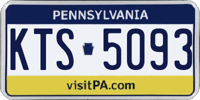 PA license plate KTS5093