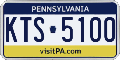 PA license plate KTS5100