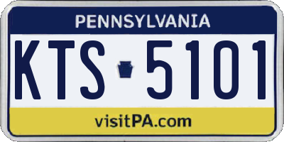 PA license plate KTS5101