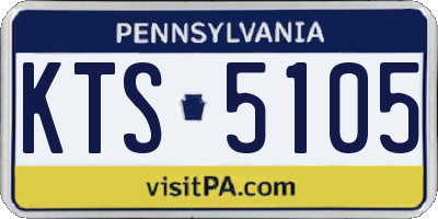 PA license plate KTS5105