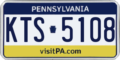 PA license plate KTS5108