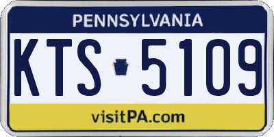 PA license plate KTS5109