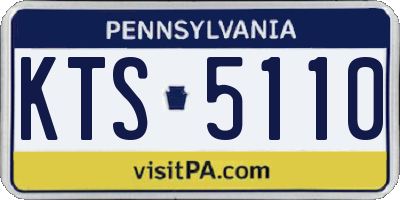PA license plate KTS5110