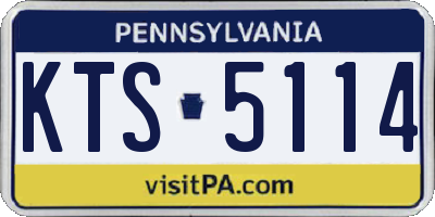PA license plate KTS5114