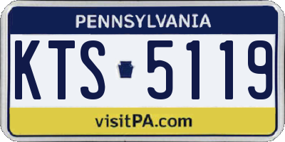 PA license plate KTS5119