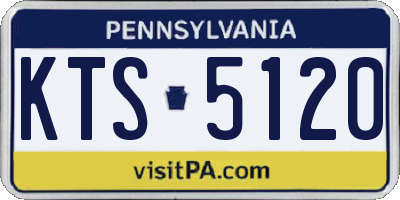 PA license plate KTS5120