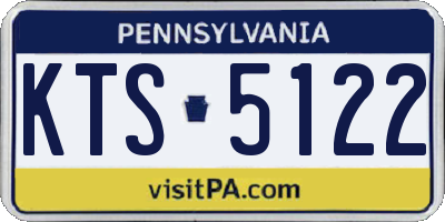 PA license plate KTS5122