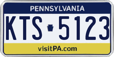 PA license plate KTS5123