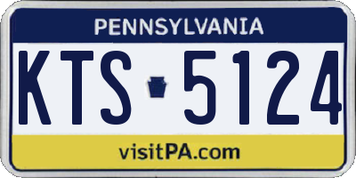 PA license plate KTS5124