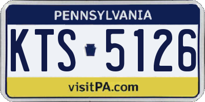 PA license plate KTS5126