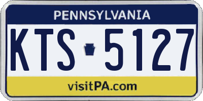 PA license plate KTS5127